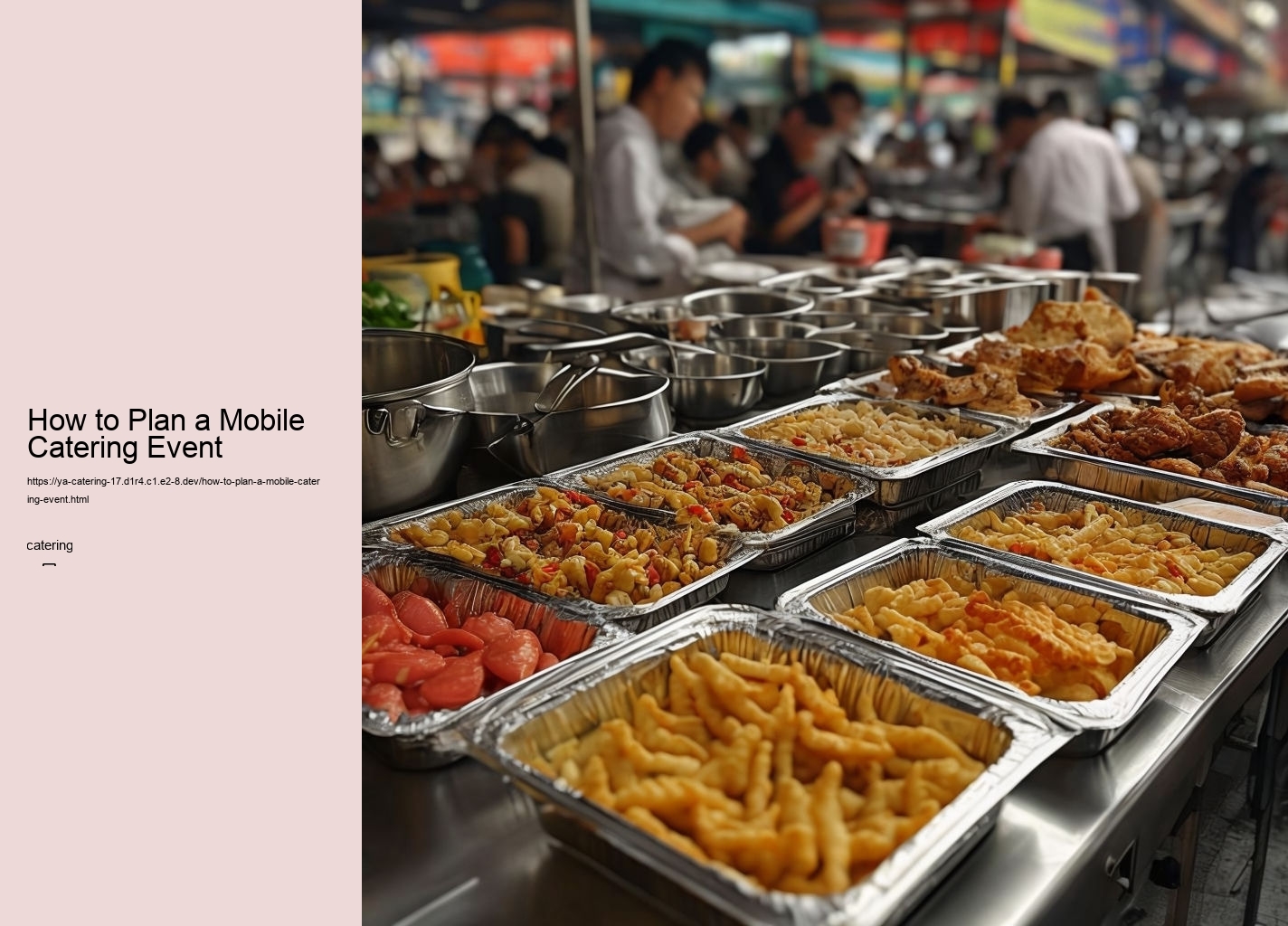 How to Plan a Mobile Catering Event